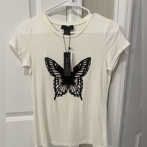 Garcia Women's Cream Butterfly Top